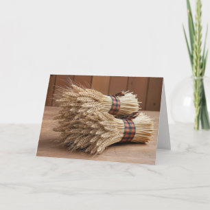 Birthday Harvest Wheat Bundles Card