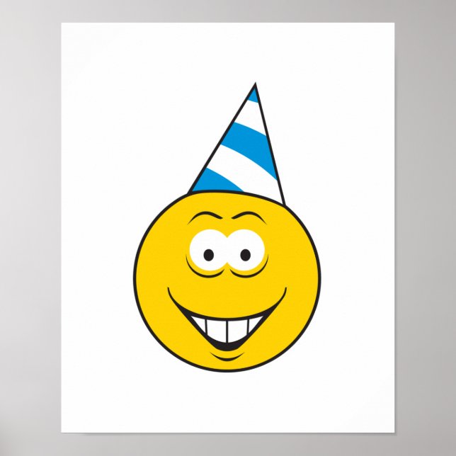 Birthday Hat Face Poster (Front)