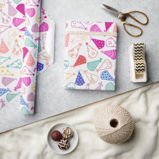 Birthday Hats  Wrapping Paper (Crafts)