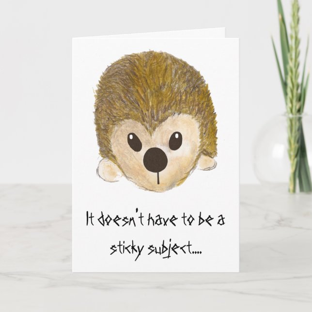 Birthday Hedgehog Card (Front)