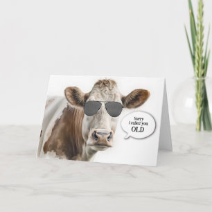Birthday Hereford Humour With Sunglasses Card