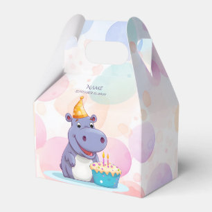 Birthday Hippo Favor Box