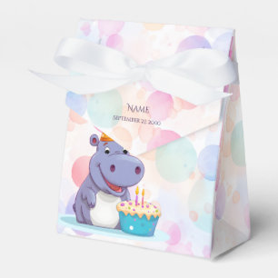 Birthday Hippo Favour Box