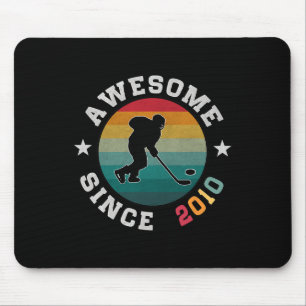Birthday Hockey Lover Gift 15 Years Old Awesome Si Mouse Pad