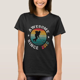 Birthday Hockey Lover Gift 15 Years Old Awesome Si T-Shirt
