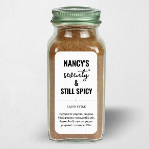 Birthday Homemade Spice Blend Jar Favour Label