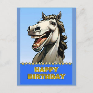 birthday horse postcard
