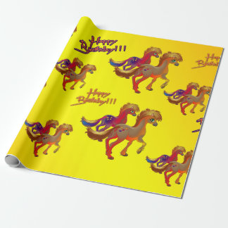 Birthday Horse Wrapping Paper