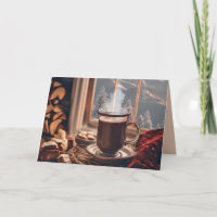 Birthday Hot Chocolate By Winter Window