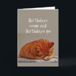 Birthday Humor 70th Over the Hill Disgusted Cat Card<br><div class="desc">Birthday Humor Over the Hill Disgusted Cat Hiding from the birthday for your 70th Seventy</div>