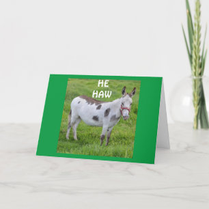 **BIRTHDAY HUMOR FROM A DONKEY NO LESS** Card