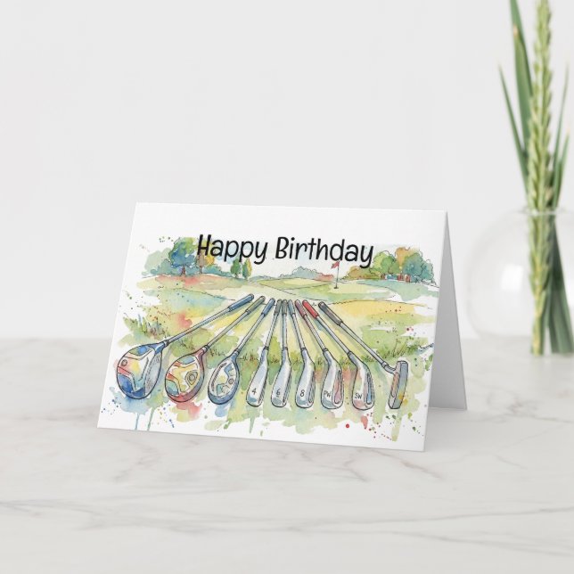 Birthday Humor Golf Golfing Quote Life Choices Holiday Card (Front)