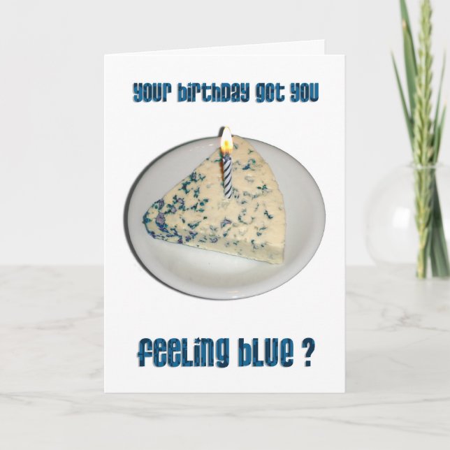 Birthday Humour - Blue Cheese Card (Front)