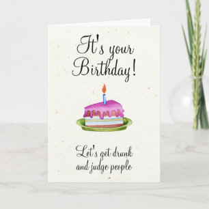 Birthday Humour Drinking Funny Card