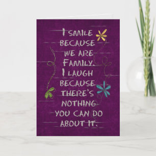 birthday humour for family member card