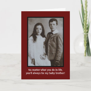 Birthday Humour From Sister To Younger Brother Car Card