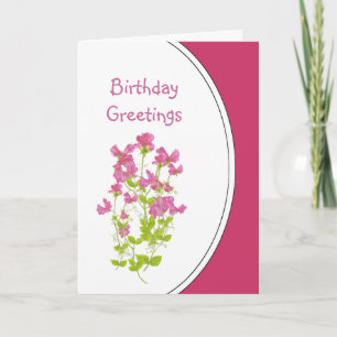 Birthday Humour, Sweet Peas for the Sweetheart Card