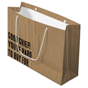Birthday Humour Text On Cardboard Large Gift Bag