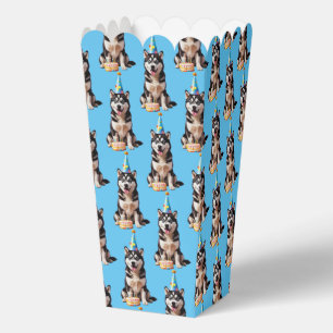 Birthday Husky Dog Favour Box