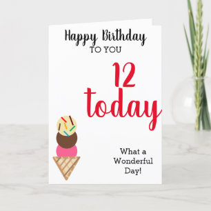 Birthday Ice Cream Balloons Edit AGE Card