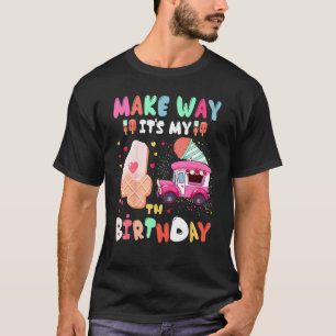 Birthday Ice Cream Year Make Way It's My 4th Birt T-Shirt