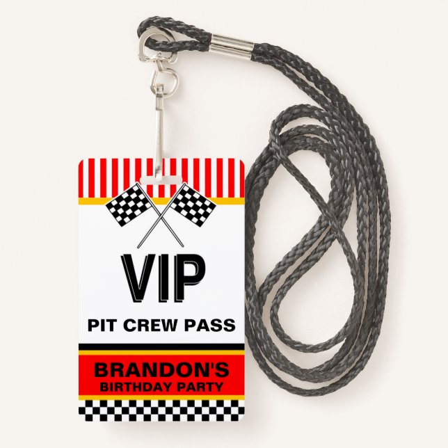 birthday ID badge (Front with Lanyard)