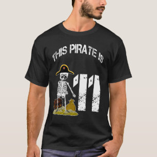 Birthday idea for boys skeleton pirate 1 T-Shirt