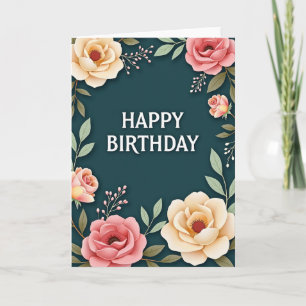 Birthday Illustration Bloom Card
