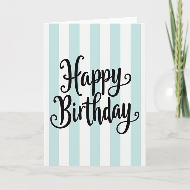 Birthday Illustration Lines Card (Front)