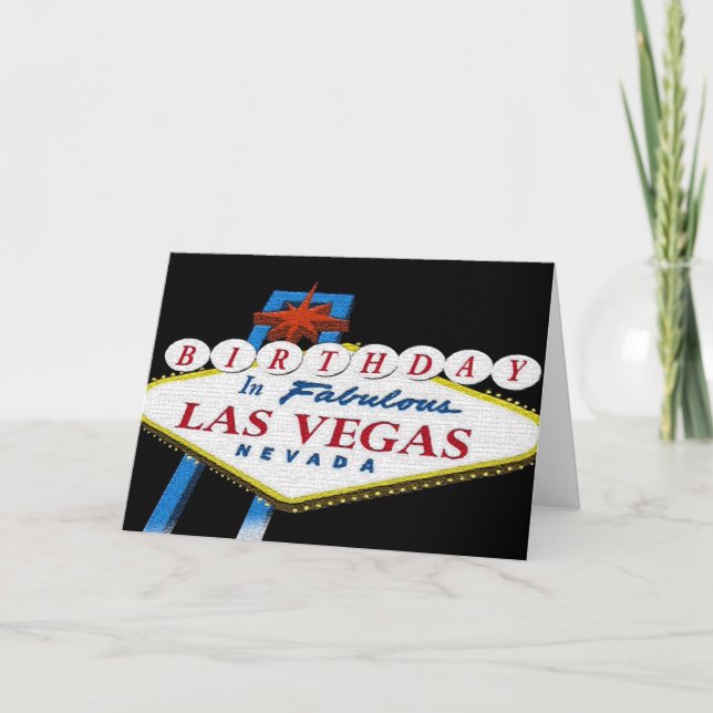 BIRTHDAY In Fabulous Las Vegas Card (Front)