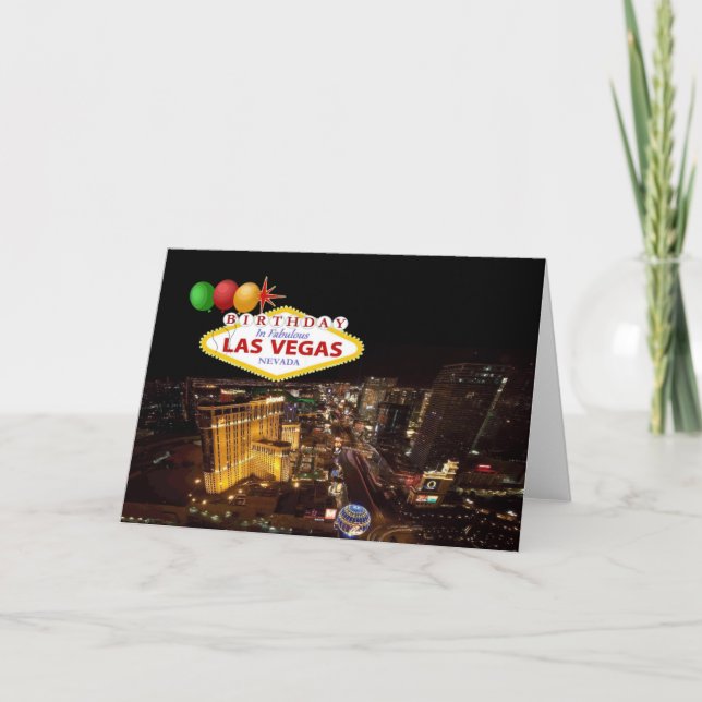 BIRTHDAY In Fabulous Las Vegas Card (Front)