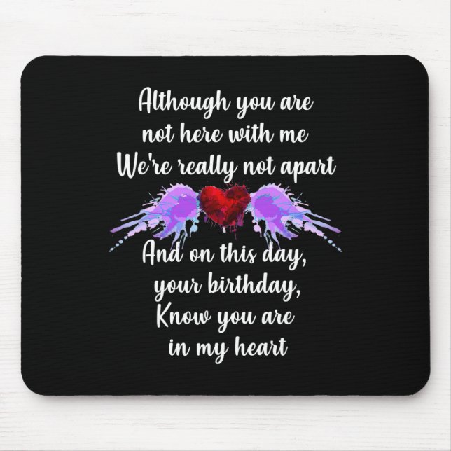 Birthday in Heaven Overdose Awareness Angelversary Mouse Pad (Front)