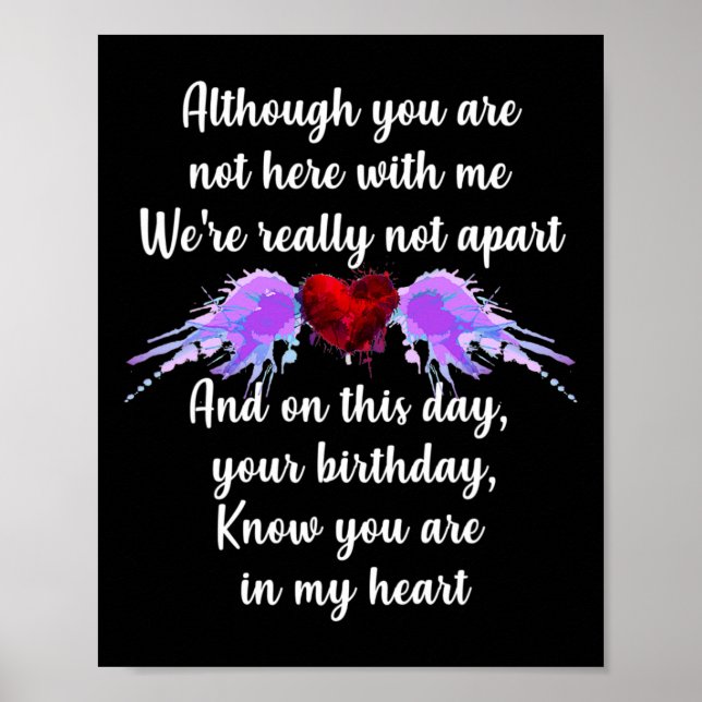 Birthday in Heaven Overdose Awareness Angelversary Poster (Front)