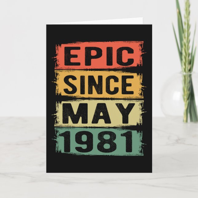 Birthday In May Born In 1981 Card (Front)