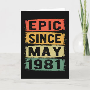 Birthday In May Born In 1981 Card