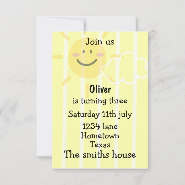 Birthday invitation (Front)