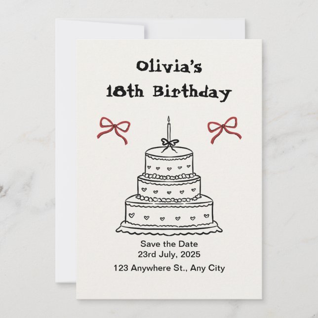 Birthday invitation (Front)