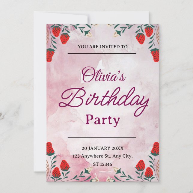Birthday Invitation (Front)