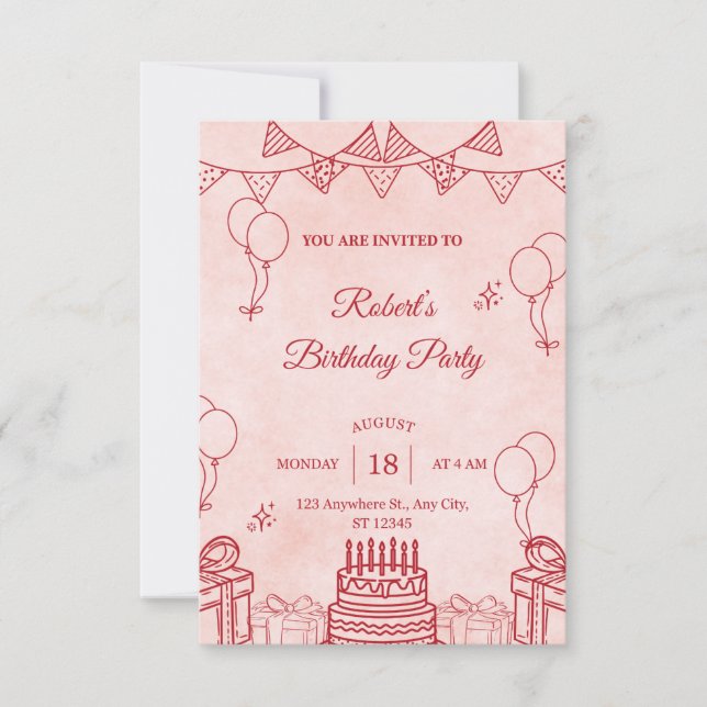 Birthday invitation (Front)