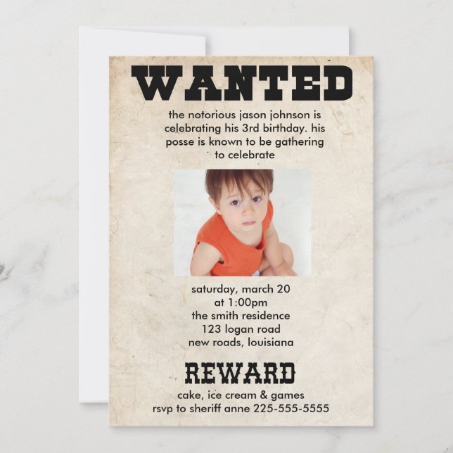 Birthday Invitation (Front)