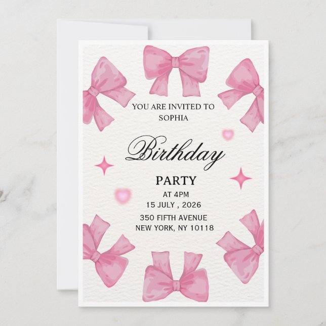 Birthday invitation (Front)