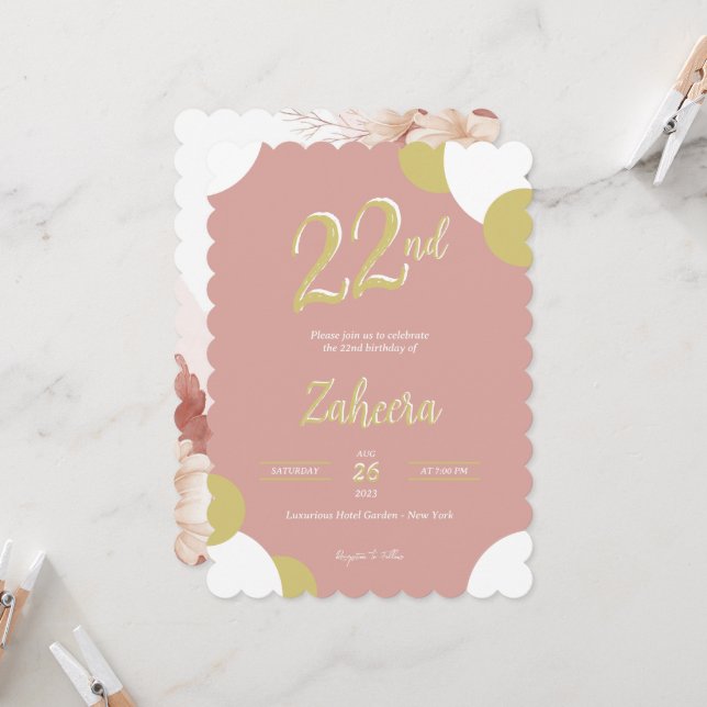 Birthday Invitation (Front/Back In Situ)