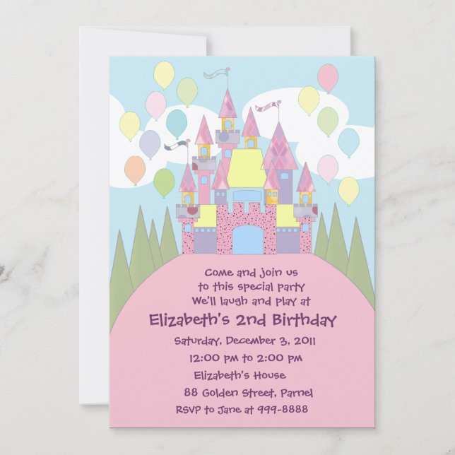 Birthday Invitation 022: Castle (Front)