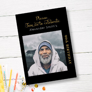 Birthday Invitation Black And Gold