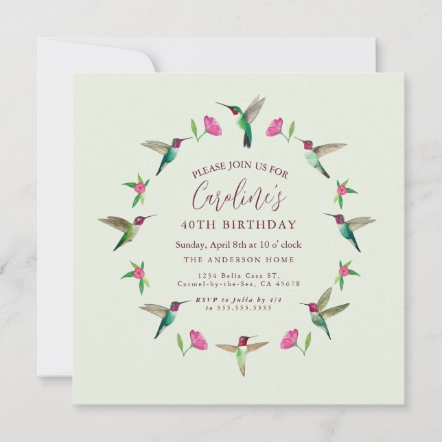 Birthday Invitation Card (Front)