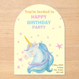 Birthday invitation card