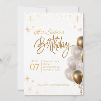 Birthday invitation card edit able