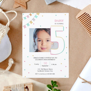 Birthday Invitation   Custom Year Number