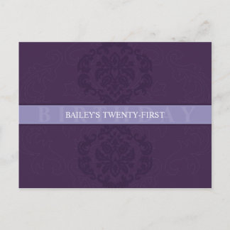 BIRTHDAY INVITATION :: finesse 3 Postcard