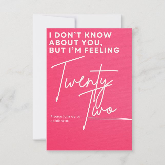 Birthday Invitation for 22  (Front)